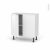 Meuble De Cuisine Bas Ipoma Blanc Brillant 2 Portes L80 X H70 X P37 Cm