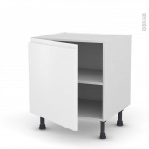 Meuble De Cuisine Bas Ipoma Blanc Mat 1 Porte L60 X H57 X P58 Cm