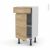 Meuble De Cuisine Bas Ipoma Chene Naturel 1 Porte 1 Tiroir L40 X H70 X P37 Cm