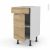 Meuble De Cuisine Bas Ipoma Chene Naturel 1 Porte 1 Tiroir L40 X H70 X P58 Cm