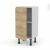 Meuble De Cuisine Bas Ipoma Chene Naturel 1 Porte L40 X H70 X P37 Cm