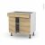 Meuble De Cuisine Bas Ipoma Chene Naturel 2 Portes 1 Tiroir L80 X H70 X P58 Cm