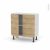 Meuble De Cuisine Bas Ipoma Chene Naturel 2 Portes L80 X H70 X P37 Cm