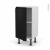 Meuble De Cuisine Bas Ipoma Noir Mat 1 Porte L40 X H70 X P37 Cm