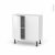 Meuble De Cuisine Bas Iris Blanc 2 Portes L80 X H70 X P37 Cm