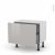 Meuble De Cuisine Bas Ivia Gris 1 Casserolier L60 X H41 X P37 Cm