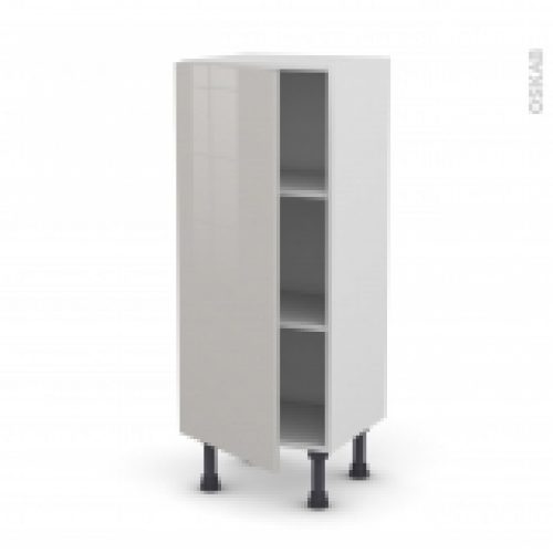Meuble De Cuisine Bas Ivia Gris 1 Porte L40 X H92 X P37 Cm