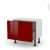 Meuble De Cuisine Bas Ivia Rouge 1 Casserolier L60 X H41 X P37 Cm