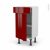 Meuble De Cuisine Bas Ivia Rouge 1 Porte 1 Tiroir L40 X H70 X P37 Cm