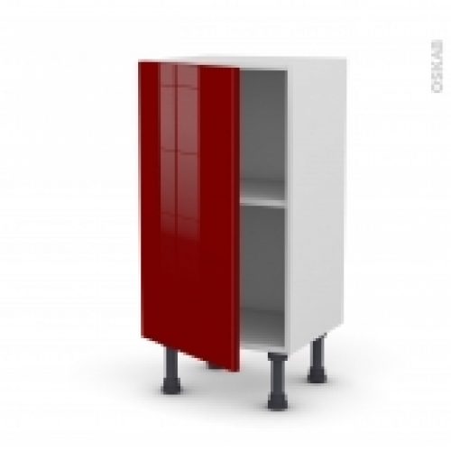 Meuble De Cuisine Bas Ivia Rouge 1 Porte L40 X H70 X P37 Cm