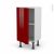 Meuble De Cuisine Bas Ivia Rouge 1 Porte L40 X H70 X P37 Cm