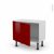 Meuble De Cuisine Bas Ivia Rouge 1 Porte L60 X H41 X P37 Cm