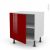 Meuble De Cuisine Bas Ivia Rouge 1 Porte L60 X H57 X P58 Cm