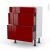 Meuble De Cuisine Bas Ivia Rouge 3 Tiroirs L60 X H70 X P37 Cm