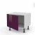 Meuble De Cuisine Bas Keria Aubergine 1 Porte L60 X H41 X P58 Cm