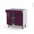 Meuble De Cuisine Bas Keria Aubergine 2 Portes 1 Tiroir L80 X H70 X P58 Cm