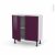 Meuble De Cuisine Bas Keria Aubergine 2 Portes L80 X H70 X P37 Cm