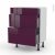 Meuble De Cuisine Bas Keria Aubergine 3 Tiroirs L60 X H70 X P37 Cm