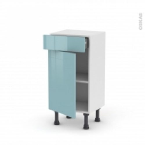 Meuble De Cuisine Bas Keria Bleu 1 Porte 1 Tiroir L40 X H70 X P37 Cm
