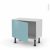 Meuble De Cuisine Bas Keria Bleu 1 Porte L60 X H41 X P37 Cm