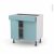 Meuble De Cuisine Bas Keria Bleu 2 Portes 1 Tiroir L80 X H70 X P58 Cm