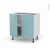 Meuble De Cuisine Bas Keria Bleu 2 Portes L80 X H70 X P58 Cm