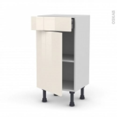 Meuble De Cuisine Bas Keria Ivoire 1 Porte 1 Tiroir L40 X H70 X P37 Cm