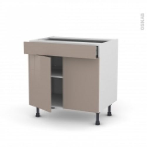 Meuble De Cuisine Bas Keria Moka 2 Portes 1 Tiroir L80 X H70 X P58 Cm