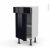 Meuble De Cuisine Bas Keria Noir 1 Porte 1 Tiroir L40 X H70 X P37 Cm