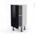 Meuble De Cuisine Bas Keria Noir 1 Porte L40 X H70 X P37 Cm