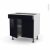 Meuble De Cuisine Bas Keria Noir 2 Portes 1 Tiroir L80 X H70 X P58 Cm