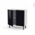 Meuble De Cuisine Bas Keria Noir 2 Portes L80 X H70 X P37 Cm