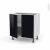 Meuble De Cuisine Bas Keria Noir 2 Portes L80 X H70 X P58 Cm