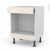 Meuble De Cuisine Bas Mo Encastrable Niche 45 Filipen Ivoire 1 Tiroir Haut L60 X H70 X P58 Cm