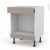 Meuble De Cuisine Bas Mo Encastrable Niche 45 Ginko Taupe 1 Tiroir Haut L60 X H70 X P58 Cm