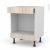 Meuble De Cuisine Bas Mo Encastrable Niche 45 Ikoro Chene Clair 1 Tiroir Haut L60 X H70 X P58 Cm