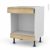 Meuble De Cuisine Bas Mo Encastrable Niche 45 Ipoma Chene Naturel 1 Tiroir Haut L60 X H70 X P58 Cm