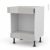 Meuble De Cuisine Bas Mo Encastrable Niche 45 Ivia Gris 1 Tiroir Haut L60 X H70 X P58 Cm