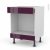 Meuble De Cuisine Bas Mo Encastrable Niche 45 Keria Aubergine 1 Tiroir Haut L60 X H70 X P58 Cm