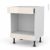 Meuble De Cuisine Bas Mo Encastrable Niche 45 Keria Ivoire 1 Tiroir Haut L60 X H70 X P58 Cm