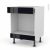 Meuble De Cuisine Bas Mo Encastrable Niche 45 Keria Noir 1 Tiroir Haut L60 X H70 X P58 Cm