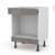 Meuble De Cuisine Bas Mo Encastrable Niche 45 Stilo Noyer Naturel 1 Tiroir Haut L60 X H70 X P58 Cm