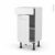 Meuble De Cuisine Bas Static Blanc 1 Porte 1 Tiroir L40 X H70 X P37 Cm