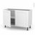 Meuble De Cuisine Bas Static Blanc 2 Portes L120 X H70 X P58 Cm