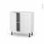 Meuble De Cuisine Bas Static Blanc 2 Portes L80 X H70 X P37 Cm