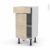 Meuble De Cuisine Bas Stilo Noyer Blanchi 1 Porte 1 Tiroir L40 X H70 X P37 Cm