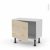 Meuble De Cuisine Bas Stilo Noyer Blanchi 1 Porte L60 X H41 X P37 Cm