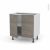 Meuble De Cuisine Bas Stilo Noyer Naturel 2 Portes L80 X H70 X P58 Cm