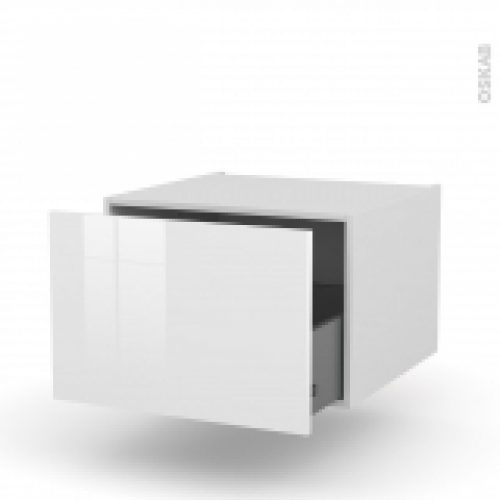 Meuble De Cuisine Bas Suspendu Bora Blanc 1 Casserolier L60 X H41 X P58 Cm