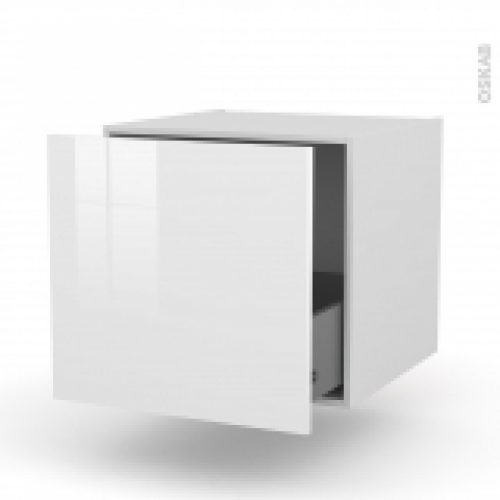 Meuble De Cuisine Bas Suspendu Bora Blanc 1 Casserolier L60 X H57 X P58 Cm